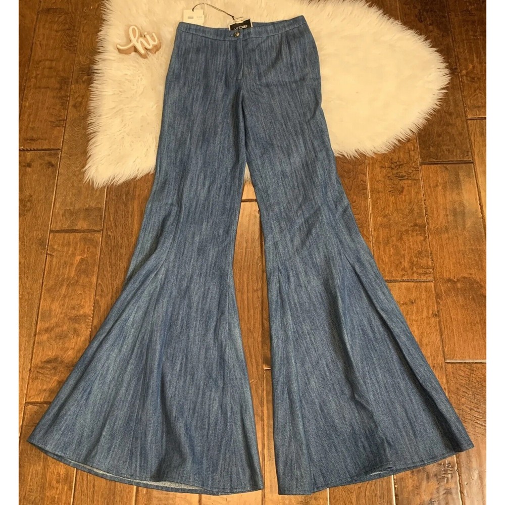 Alexis Carlisle Flared Jean Pant Wide Leg Jeans Size XS 27 Waist Flare Y…